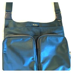 TUMI Voyageur Sadler Teal Crossbody Bag like new
